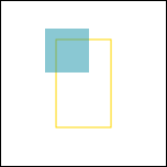 Le rectangle est désormais matérialisé par un cadre jaune